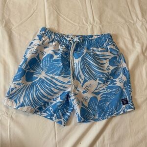 Blue Floral Men's Swim Shorts